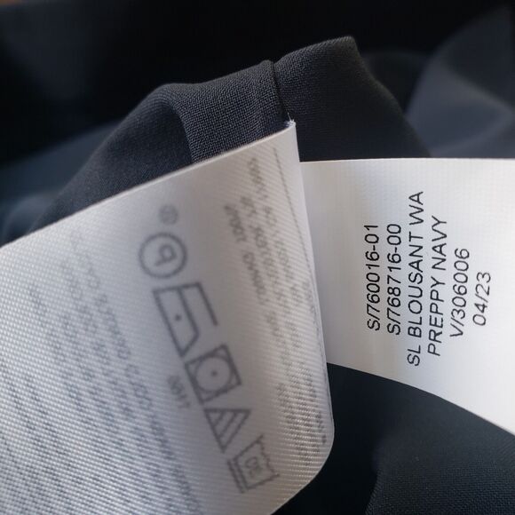 Banana Republic Dress Sculpted Blousant-Waist Mini Size 16 Petite Navy Blue New - Picture 5 of 16